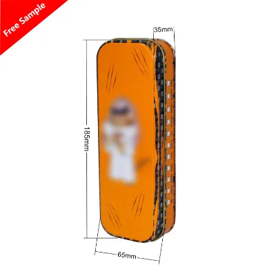 Custom Printed Rectangular Metal Tin Can for Stationery Pen Pencil Bookmark Holder Gift Packaging Box for Cookies Biscuit Candy