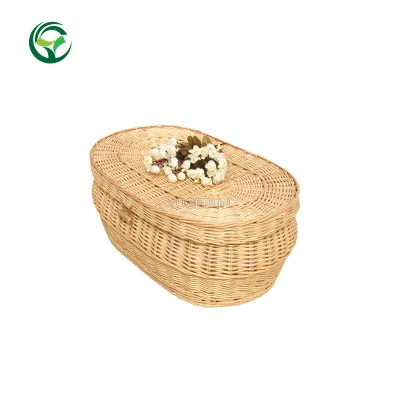 European Style Environmental Friendly Wicker Babe Caskets Baby Coffins