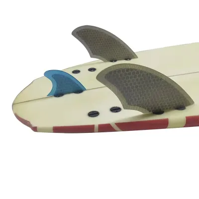 BURAQ Surfboard Fin Small Central Double Tabs Base Surf UPSURF FCS KEEL Fiberglass Honeycomb Carbon Design Model A050I Ocean Use
