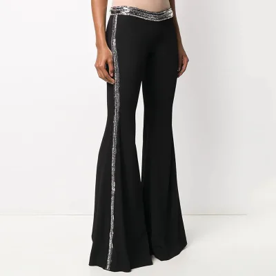 Hot Sale Designer Style High Quality Women Sequin Bell Bottom Pants