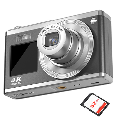 Dual-Screen Camera with 10X Optical Zoom | 4K Recording, 50M Max Photo Resolution
