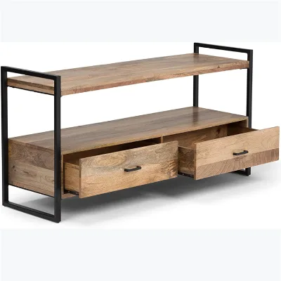 New Looking Living Room Cabinets Office Furniture With Solid Wood and Metal Crafts Legs Storage Box and Storage Drawers