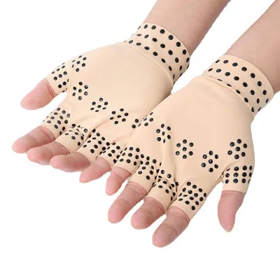 Compression Gloves Half Finger Care Non-slip Rehabilitation Magnetic Therapy Arthritis Gloves for Cycling Outdoor Sports Fitness