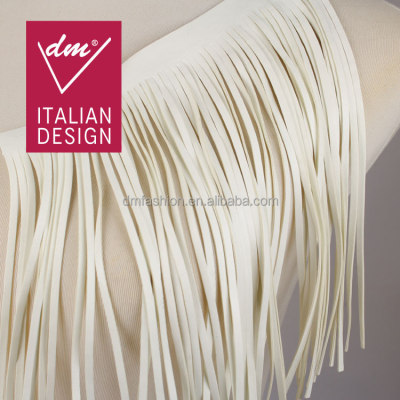 Wholesale White Leather Fringe, Leather Fringe Trim for Dresses