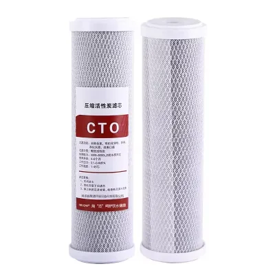 Wholesale Water Purifier Accessories: 10-inch CTO Compressed Activated Carbon Filter Cartridges for Pure Water Filtration.