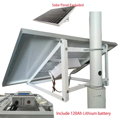 DC12V Solar Powered Battery Box Kit for CCTV Camera with 120Ah Lithium Battery /MPPT Controller/Bracket (Solar Panel Excluded)
