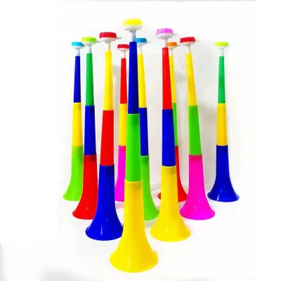 2023 Customized Logo Cheap Cheering Horn Toy Plastic Football Fans Trumpet