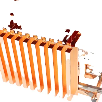 Customized copper welding fin radiator with cooling copper pipe
