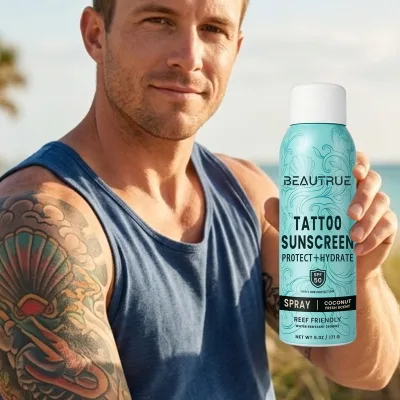 Wholesale Custom Hi-Definition Sunscreen Spray SPF50 UVA UVB Broad Spectrum Protection Water Resistant Lightweight Mist