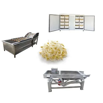 Automatic Yellow Bean Sprouts Growing Cleaning Shelling Packing Production Line