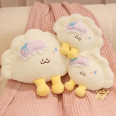Factory Customize Cute Dumpling Plush Toys Dumpling-like Home Decorations Office Throw Pillows As Gifts