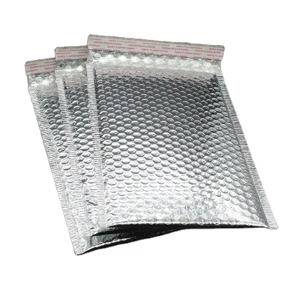 Sliver Poly Bubble Mailers 6x9 Free Sample Holographic Padded Envelope Custom Shipping Packaging Mailer Bubble