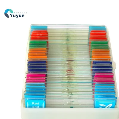 30 Pcs Prepared Biological Microscope Slide Set With Color-Coded Labels English Version Specimen Slices for Student Science Lab