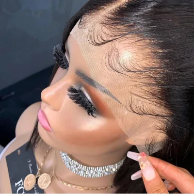 Top Quality Film Transparent Hd Lace Frontal Closure Pre Plucked Lace Frontal with Baby Hair 13x6 13x4 Swiss Lace Frontal Vendor