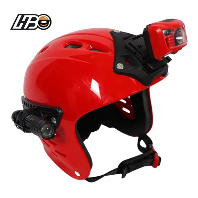 HBC Water Rescue Helmet Fire Rescue Outdoor Rafting Ear Protection Helmet with Rail Fall Protection Custom Abs Safety Helmet