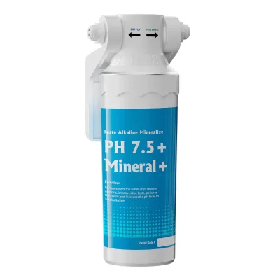 Water Filter Alkaline PH+ Remineralization RO Water Under Sink Inline Quick Change Filtration System Install After RO System Use
