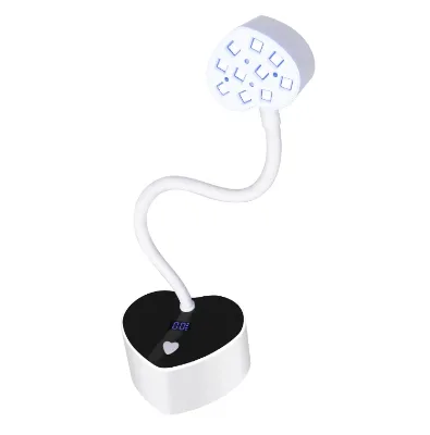 Mini 30W LED Fast Curing Nail Lamp for Gel X Nails Rechargeable Heart-Shaped Design Automatic Sensor Light for Extension Nails