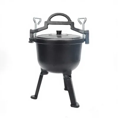Factory Supply Three-Leg Poland Camping Cooking Pot Cast Iron Cauldron Poland Hunting Pot