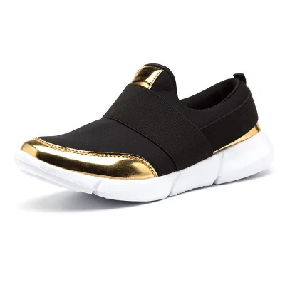 Cross-border Wholesale Sports Shoes Women for Drop Shipping Independent Website Mesh Elastic Band Closure All Seasons Shoes