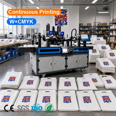 Jucolor Industrial UV Single Pass Printer | High-Speed Conveyor UV Printing Machine with Gen5 for Plastic Cups, Bags & PVC
