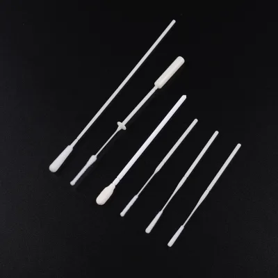 Disposable Sampling Oral Swab Plastic Stick Breakable Sterile Round Foam Head Throat Sponge Swab