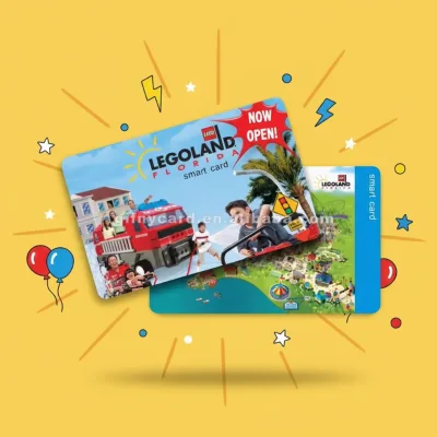 High Quality Full Color Printed Smart Card Programmable RFID Chip Design for Theme Park Entry and Loyalty Programs