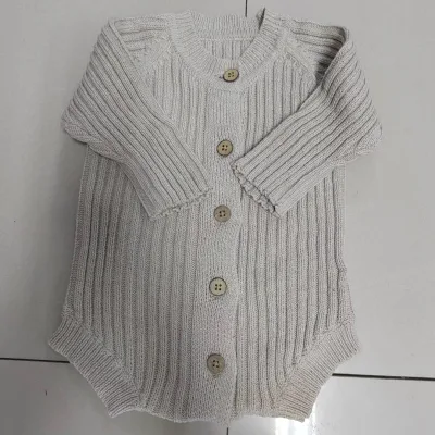 100% Organic Cotton Knit Jumper Newborn Onesie for Baby/Toddler Plain Solid Multi-Season Spring/Autumn