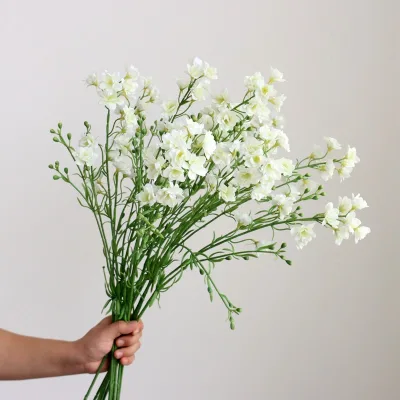 Faux Real Touch Flower Artificial Matthiola Incana Violet Flower Wedding Easter Decoration Flower Arrangement