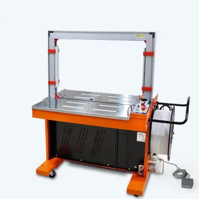 Electric Automatic PP Belt Strapping Machine with Remote Control 0.4kW Power for Food Packaging and Carton Boxes