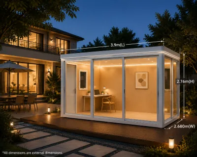Sleek Soft-Edge Waterproof Assembled Modular House Afternoon Coffee Corner Prefabricated Cabin Durable Aluminum Mobile Cabin