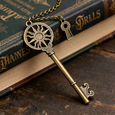 Custom Vintage Style Die Casting Antique Brass Key Shape Bookmark Literary Book Lover Key Bookmark for Reading Gift Keepsake