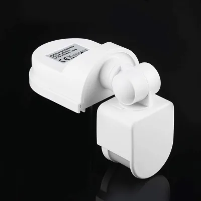 Motion Sensor LED Outdoor Outlet 180 Adjustable Sensing Angle 40FT Detection Range No Wiring Long Time Delay IP20
