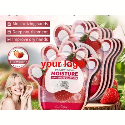 highlighter liquid Strawberry exfoliating moisturizing hand mask autumn winter care skin deep nourishing improve dry hand skin