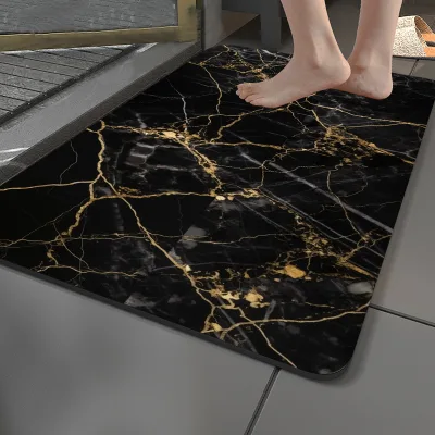 Hot Selling Factory Water Absorbing Pads Pattern Rug Bath Household Quick Dry Shower Mat Bathroom Mats