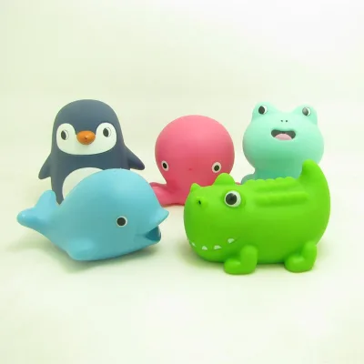 BPA Free EN71 Certification Floating Shower Swimming Bath Toys Animals
