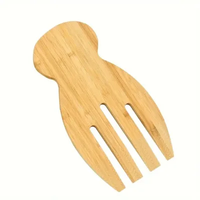 Premium Eco Friendly Bamboo Salad Servers Minimalist Salad Claws Large Wooden Tosser for Kitchen Mixing Serving