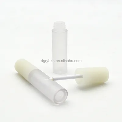Custom 3ml ABS Varnish Frosted Transparent Eyelash Glue Bottle with 17.5mm Diameter Screw Cap and Silicone Brush Head