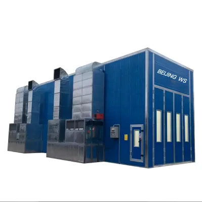 Positive Pressure Auto Body Shop Paint Spray Booth Dust-Free Fireproof SUV/Car/Truck Booths Riello Diesel Burner Heating 400