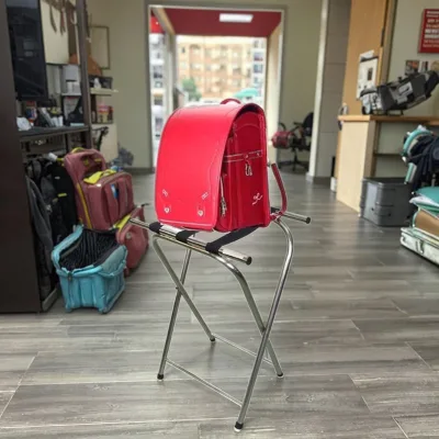 Factory Foldable Polished Stainless Steel Luggage Rack with Handle 50-80kg Capacity Universal for Hotel Bedroom Use