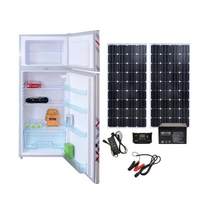 Battery Powered  Solar Refrigerator 12V 24V 213L with Doluble Door