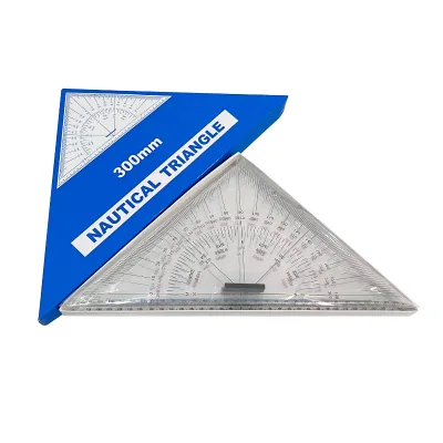 High Quality 300mm Sailing Tool Triangular Protractor Aviation Nautical Miles Scale Ruler Triangle Scale Right Angle Ruler Set