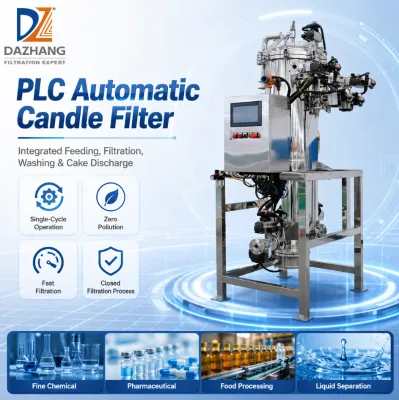 High Precision Candle Filter for Fine Chemical Industrial Liquid Solid Continuous Separation Process English Brief