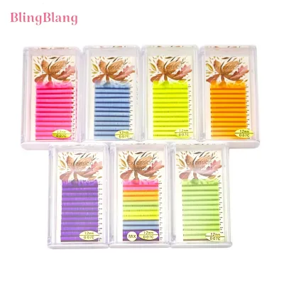 Custom Private Label Classic Individual Lashes Mix 6 Colors Customized Curl/Length/Thickness OEM ODM Eyelash Extension