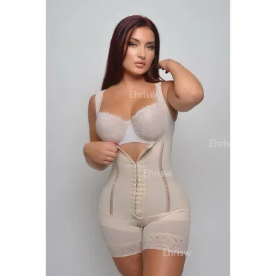 Suit Powernet Colombian Women's Compression Tummy Control Full Body Body Shaping Yoga Romper Waist Trainer Bodysuit