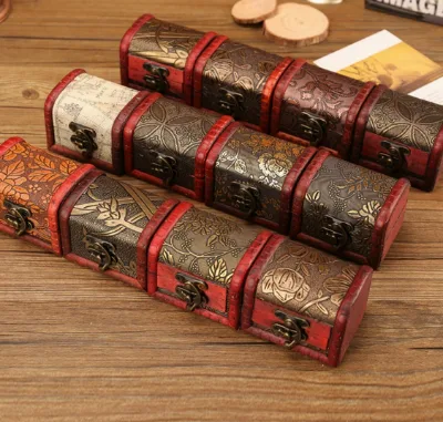 Retro Small Storage Box, Jewelry Box, Accessory Packaging Box, Wooden Box, Treasure Box