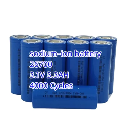 26700 Sodium-ion Battery 3300mAh 3.1V Cells 4000 Times Cycles Sodium Battery Sodium Ion Battery 3.3AH