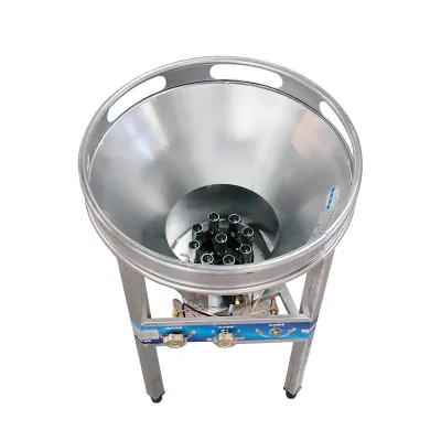 LPG Mobile Outdoor Commercial Stainless Steel Catering Burner Big Pot Stove 9KW Portable Vertical Gas Stove