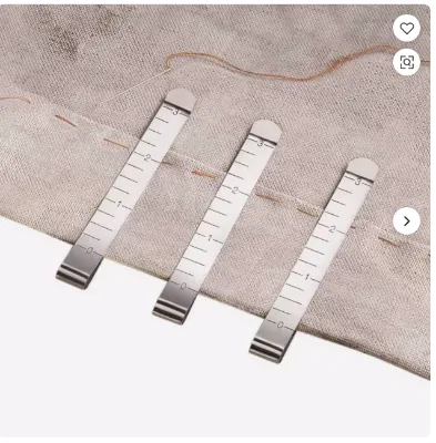 Metal Sewing Crimping Clip Stainless Steel Clips Portable for DIY Clothing Stitching Pinning Marking Quilting Ruler Tool