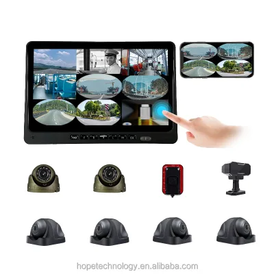 Support GPS 4G AI BSD DMS Dvr 8 Channels Touch 1080P 10.1 Inches 360 Degree Seamless Panoramic AI Truck MDVR