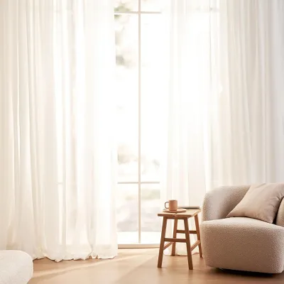 Simple Window Drapery Dining Room Bedroom Home Window Decoration White Transparent Curtains
